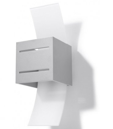 Wall Lamp LORETO Grey Up/Down Square Shape Modern Loft Design G9