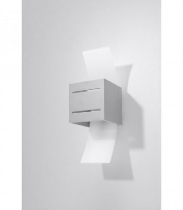 Wall Lamp LORETO Grey Up/Down Square Shape Modern Loft Design G9