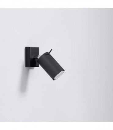 Wall Lamp RING Black Rotating Tube Modern Loft Design GU10