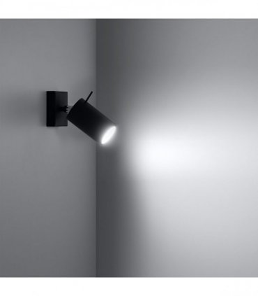 Wall Lamp RING Black Rotating Tube Modern Loft Design GU10