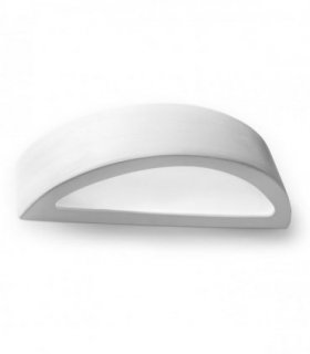 Wall Lamp Ceramic White 38 x 9 x 15 cm Simple Classic Design Paintable LED27