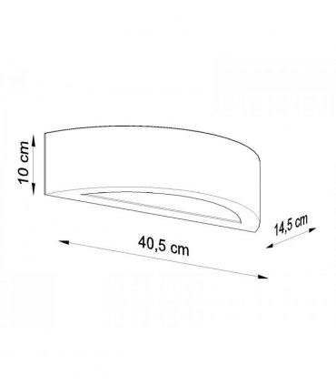 Wall Lamp Ceramic White 38 x 9 x 15 cm Simple Classic Design Paintable LED27