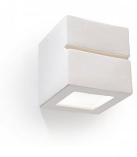 Wall Lamp White Ceramic 15 x 15 x 15 cm Simple Classic Design LED27