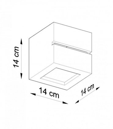 Wall Lamp White Ceramic 15 x 15 x 15 cm Simple Classic Design LED27