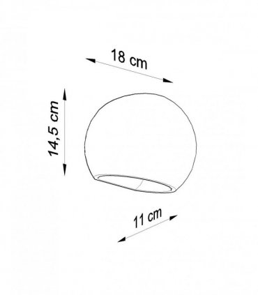 Wall Lamp Ceramic GLOBE Simple Classic Design Paintable LED27