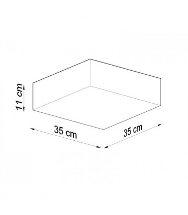 Ceiling Lamp HORUS 35 White Square Shape Loft Design LED E27
