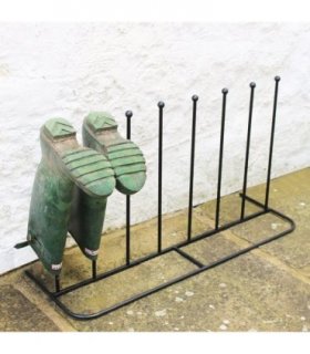 Boot Stand Black Steel Powder Coated 87cm x 29cm x 48cm Holds 4 Pairs Organiser