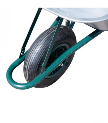 85L Large Galvanised Wheelbarrow with Pneumatic Tyre