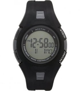 Acctim 'Alarme' Radio Controlled Watch Black Digital Sports Watch 60297