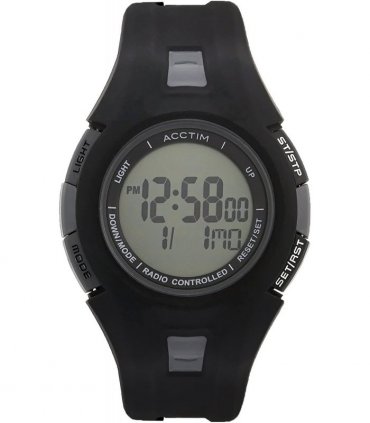 Acctim 'Alarme' Radio Controlled Watch Black Digital Sports Watch 60297