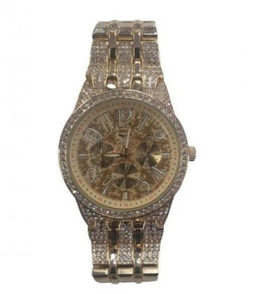 NY LONDON GENTS BLING WATCH PI-7469 GOLD