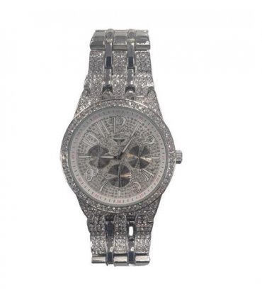 NY LONDON GENTS BLING WATCH PI-7469 SILVER