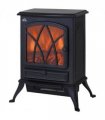 1850W Flame Effect Electric Free Standing Fireplace Fan Log Burning Stove -Black