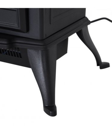 1850W Flame Effect Electric Free Standing Fireplace Fan Log Burning Stove -Black