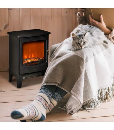 Electric Fireplace Stove Heater  Flame Effect, Overheat Safety Protection
