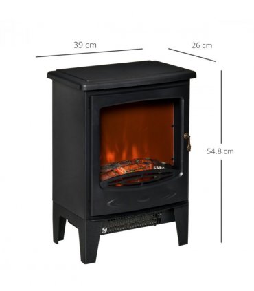 Electric Fireplace Stove Heater  Flame Effect, Overheat Safety Protection