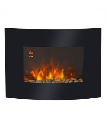 Electric Wall Mounted Fire Place Slimline Plasma Fan Heater Backlit 900/1800W