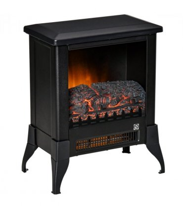 Electric Fireplace Stove Heater Adjustable Temperature and Overheat Protection