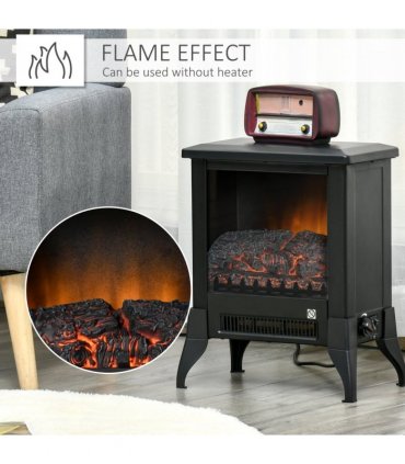 Electric Fireplace Stove Heater Adjustable Temperature and Overheat Protection