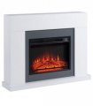 Electric Fireplace Suite Remote Freestanding Fireplace Heater with LED Flame