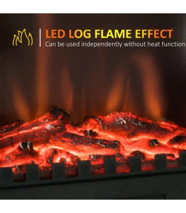 Electric Fireplace Heater Freestanding Stove with LED Flame Effect