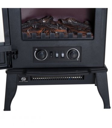 Electric Fireplace Heater Freestanding Stove with LED Flame Effect