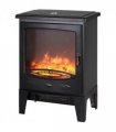 Electric Heater Freestanding Fireplace Artificial Flame Tempered Glass Casing