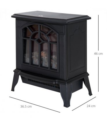 Electric Heater, 1000W/2000W-Black