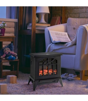Electric Heater, 1000W/2000W-Black