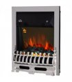 LED Flame Electric Fire Place-Silver | aosom.co.uk