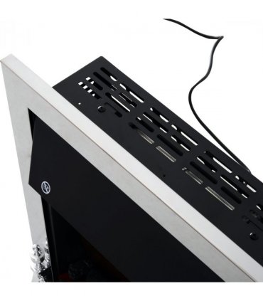 LED Flame Electric Fire Place-Silver | aosom.co.uk