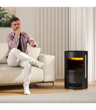 Electric Fireplace Heater 900W/1800W-Black