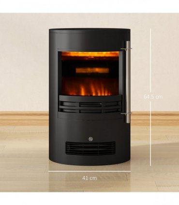 Electric Fireplace Heater 900W/1800W-Black
