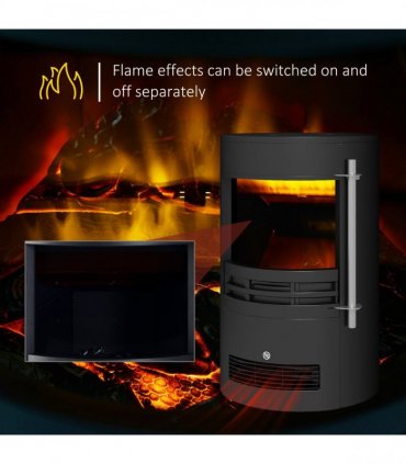 Electric Fireplace Heater 900W/1800W-Black