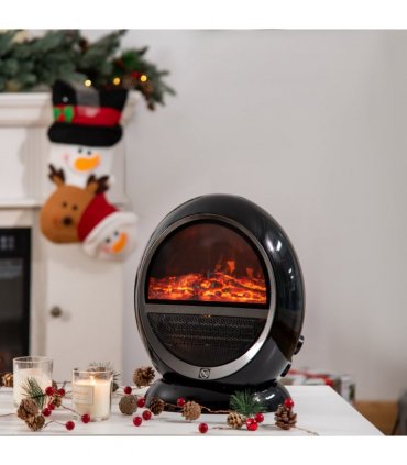 Free standing Electric Fireplace Heater  Rotatable Head Overheating Protection