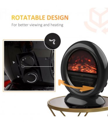 Free standing Electric Fireplace Heater  Rotatable Head Overheating Protection
