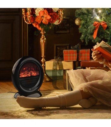 Free standing Electric Fireplace Heater  Rotatable Head Overheating Protection