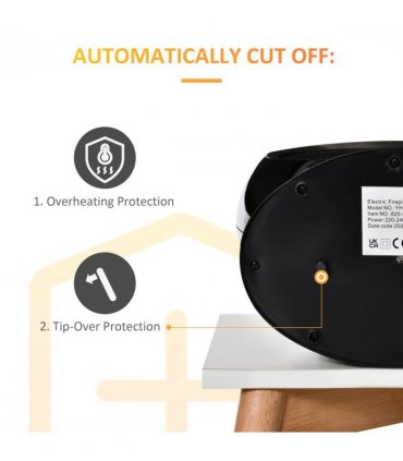 Free standing Electric Fireplace Heater  Rotatable Head Overheating Protection