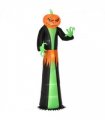 9FT Inflatable Halloween Pumpkin Ghost with Build-in LED Inflatable