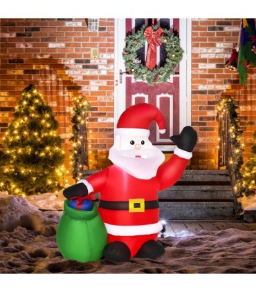 Inflatable Blow up Christmas Santa Claus 4ft LED Yard Holiday Decoration