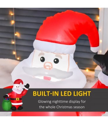 Inflatable Blow up Christmas Santa Claus 4ft LED Yard Holiday Decoration