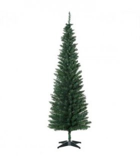 1.8m 6ft Artificial Pine Pencil Slim Tall Christmas Tree with 390 Branch Tips