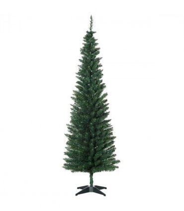 1.8m 6ft Artificial Pine Pencil Slim Tall Christmas Tree with 390 Branch Tips