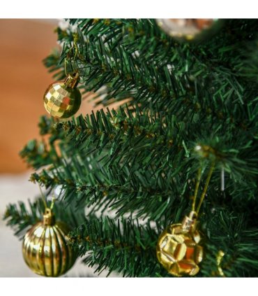 1.8m 6ft Artificial Pine Pencil Slim Tall Christmas Tree with 390 Branch Tips