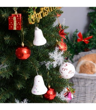 2.1m 7ft Artificial Pine Pencil Slim Christmas Tree 499 Branch Tips with Stand