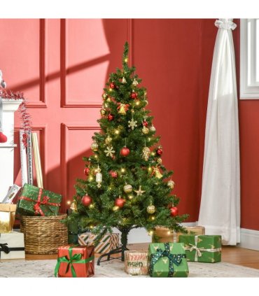 4 Feet Christmas Tree Warm White LED Light Holiday Home Decoration, Green
