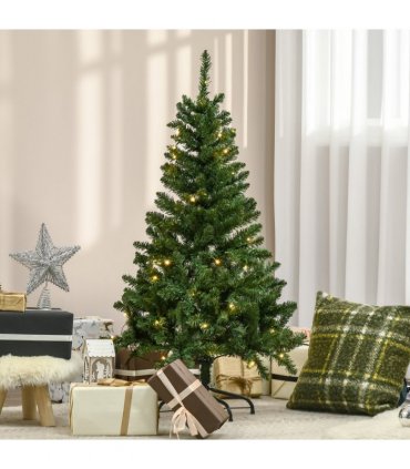 4 Feet Christmas Tree Warm White LED Light Holiday Home Decoration, Green