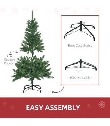 4 Feet Christmas Tree Warm White LED Light Holiday Home Decoration, Green