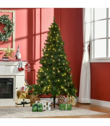 6 Feet Christmas Tree Warm White LED Light Holiday Home Decoration, Green
