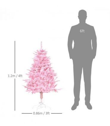 4FT Artificial Christmas Tree Holiday Xmas Automatic Open for Home Party Pink